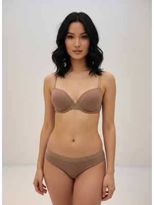 Pemilo Kadın 724 Desteksiz % 100 Pamuk Sütyen Takımı