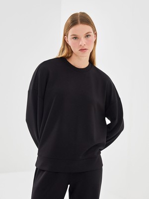 Lc Waikiki Yeni Sezon Bisiklet Yaka Oversize Kadın Sweatshirt
