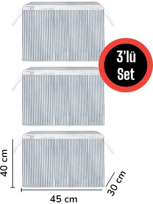 Helen's Home 3 Adet Kazak Giysi Hurcu Baza ve Yatak Altı Uyumlu 45X40X30 cm