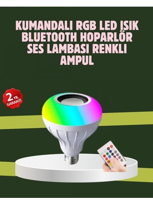 Pileli Store Pilelistore- Hoparlörlü LED Ampul – Ev ve Ofis Için Akıllı Aydınlatma Çözümü