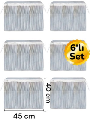 Helen's Home 6 Adet Kazak Giysi Hurcu Baza ve Yatak Altı Uyumlu 45X40X30 cm