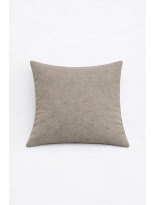 PerdeYap Kadife Dokulu Taş Renk Kırlent Yastık Kılıfı ( 1 Adet )