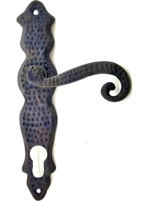 FRY Antika Tarz Dekoratif Pirinç Ferforje Oda Kapı Kolu - 210X43 Mm, Oksit