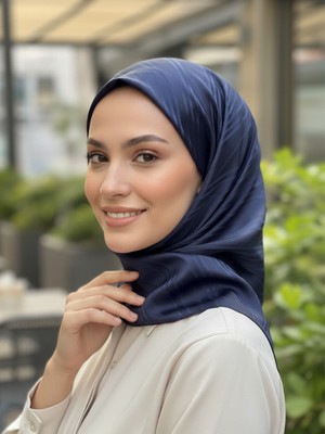 La Fien Pamuklu Jakarlı Çizgili Eşarp - Kayma Yapmayan Rahat Dokulu Eşarp