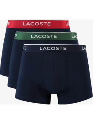 Lacoste Erkek 3'lü Lacivert Boxer 5H3401T Hy0