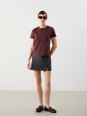 Lc Waikiki Yeni Sezon Beli Fermuarlı Ekose Kadın Etek