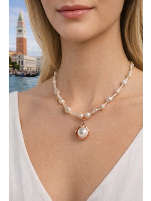 Maison Perle Jewelry Golden Muse Barok İnci Kolye