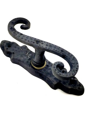 FRY Antika Tarz Dekoratif Pirinç Kıvrık Pencere Kolu - 130X33 Mm, Oksit