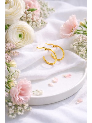 Yush Aksesuar Çelik Halka Küpe