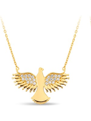 ÇGK KUYUMCULUK Kanatlı Güvercin Model Altın Kolye  CGKKLY248