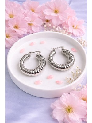 Yush Aksesuar Pınterest Çelik Küpe