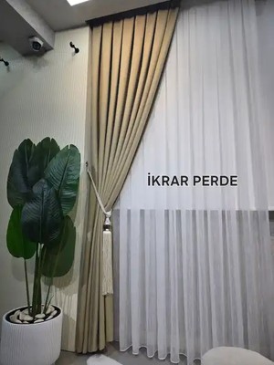 Bambu Şantuklu Tül Perde A Pile 1x3 Sık Pile
