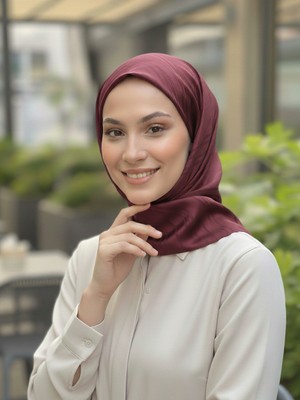 La Fien Pamuklu Jakarlı Çizgili Eşarp - Kayma Yapmayan Rahat Dokulu Eşarp