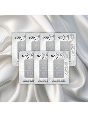 LEVA GOLD 7 Adet 100 gr Nizipli Gümüş Külçe