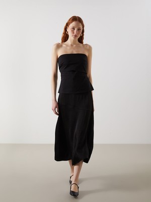 Lc Waikiki Yeni Sezon Beli Fermuarlı Saten Kadın Etek