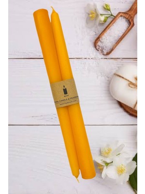 PremiumPort Turuncu Renkli Şamdan Mum Seti, Şık ve Şık Dekoratif Aksesuarlar