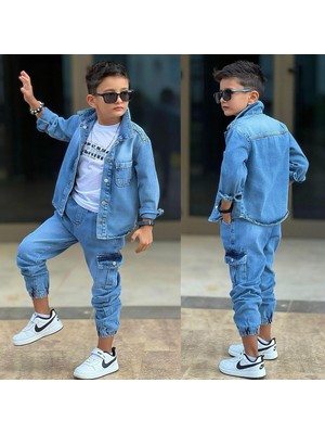 My Kids Wear Erkek Çocuk Bayramlık Kot Ceket & Pantolon Takımı (3’lü) 12482
