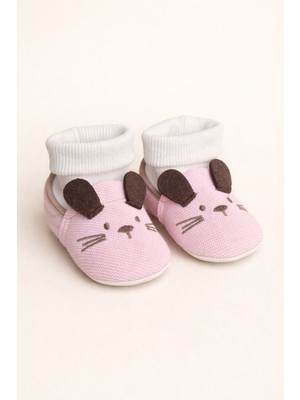 Minissa Baby Kids Bebek Patik Yumuşak Çoraplı Triko Patik Bebek Panduf Ilk Adım Kaydırmaz Tabanlı Patik