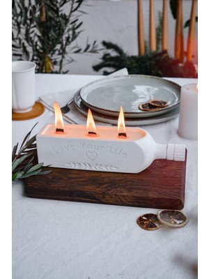 PremiumPort Beyaz Renk Dekoratif Soya Wax Doğal Kokulu Mum