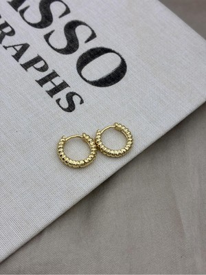 Hedef Bijuteri Xuping Gold Renk Burgulu Halka Model Küpe