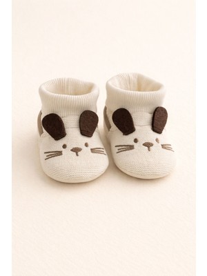 Minissa Baby Kids Bebek Patik Yumuşak Çoraplı Triko Patik Bebek Panduf Ilk Adım Kaydırmaz Tabanlı Patik