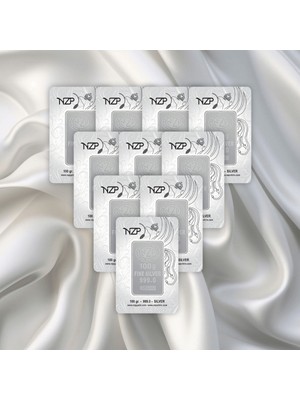 LEVA GOLD 10 Adet 100 gr Nizipli Gümüş Külçe