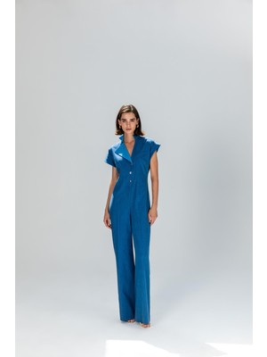 Kameya Gümüş Düğmeli Tulum 25S22701