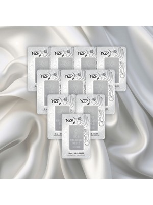 LEVA GOLD 10 Adet 50 gr Nizipli Gümüş Külçe