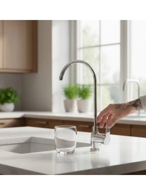 İsaoğlu Yapı Arıtma Musluğu Krom Tekli Arıtıcı Musluk Pirinç Malzeme Krom Gümüş Renk Arıtma