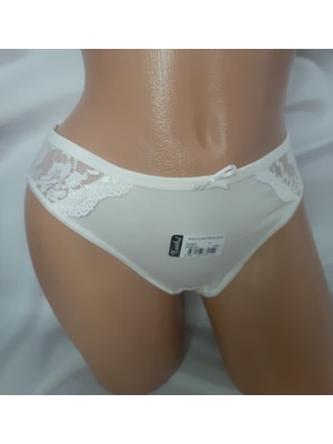 Shine Elagance Yan Kısımları Şık Çiçek Dantelli Tutku %94 Pamuk %6 Elastan Kadın Firuze Külot