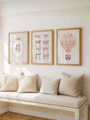 Fuart.Co Kurdela Babet Balon 3 Lü Dijital Baskı Poster Seti (Çerçevesiz) Svıfu