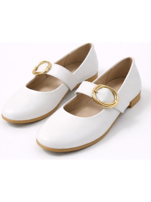 Slipcat Kadın Günlük Rahat Babet Kalın Kemerli Kadın Babet