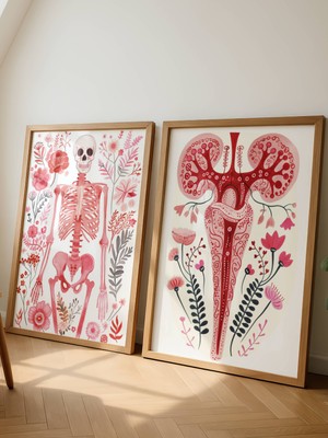 Fuart.Co Hayati Çizgiler 2lü Dijital Baskı Poster Seti (Çerçevesiz) Shefu