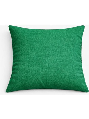 PerdeYap Kadife Dokulu Koyu Yeşil Kırlent Yastık Kılıfı ( 1 Adet )
