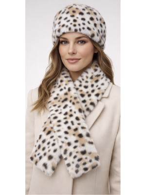 Ekstore Kadın Peluş Kalpak ve Atkı Seti 2li Set
