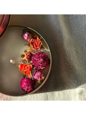 The Little Nature The Lıttle Nature Medına Dekoratif Hediyelik  Gül  Kokulu Kutu Mum, Doğal El Yapımı Dekoratif