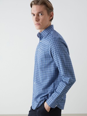 Lc Waikiki Yeni Sezon Regular Fit Uzun Kollu Ekose Gabardin Erkek Gömlek