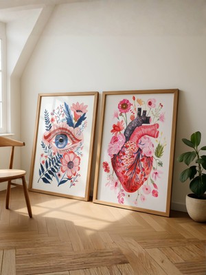 Fuart.Co Bakış ve Duygu 2li Dijital Baskı Poster Seti (Çerçevesiz) Shefu
