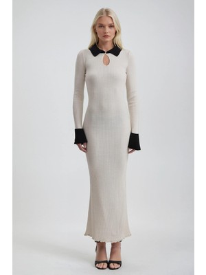 Lijuri Göğüs Pencereli Triko Elbise 2004