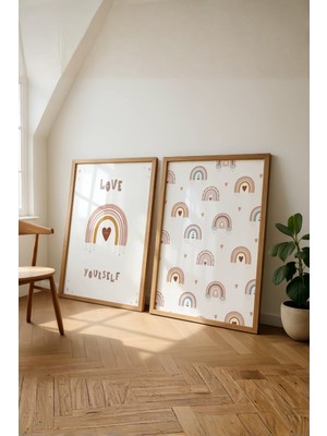 Fuart.Co Boho Love 2li Çocuk Odası Poster Seti (Çerçevesiz) Sccfu
