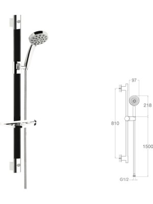 Mistillo SÜRGÜLÜ DUŞ SETİ + Ø50X22MM ELİPS BORULU ELEKTROST