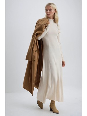 Lijuri Balon Kollu Balıkçı Yaka Triko Elbise 2007