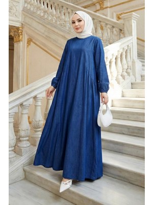 Eva Kot Elbise Koyu Mavi HM262751