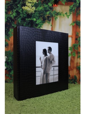 Angelphoto 10X15CM 500'LÜK Klasör Tipi Deri Fotoğraf Albümü Siyah