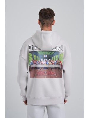 Machinist Erkek Oversize The Last Deal Baskılı Sweatshirt Uzay Grisi