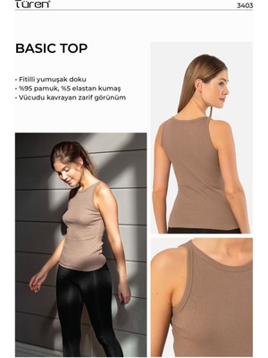 Türen Kadin Halter Yaka Fitilli Atlet