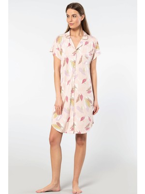 Türen Kadin Erkek Yaka Gecelik