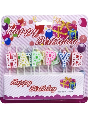 PremiumPort Renkli Puanlı Doğum Günü Pasta Mumları, Kutlama Süsleri