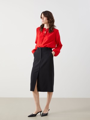 Lc Waikiki Yeni Sezon Standart Fit Yırtmaçlı Kadın Kalem Etek