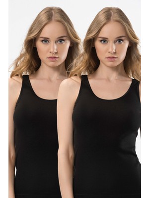 Türen Kadin U Yaka Askili Pamuklu Atlet 2'li Paket